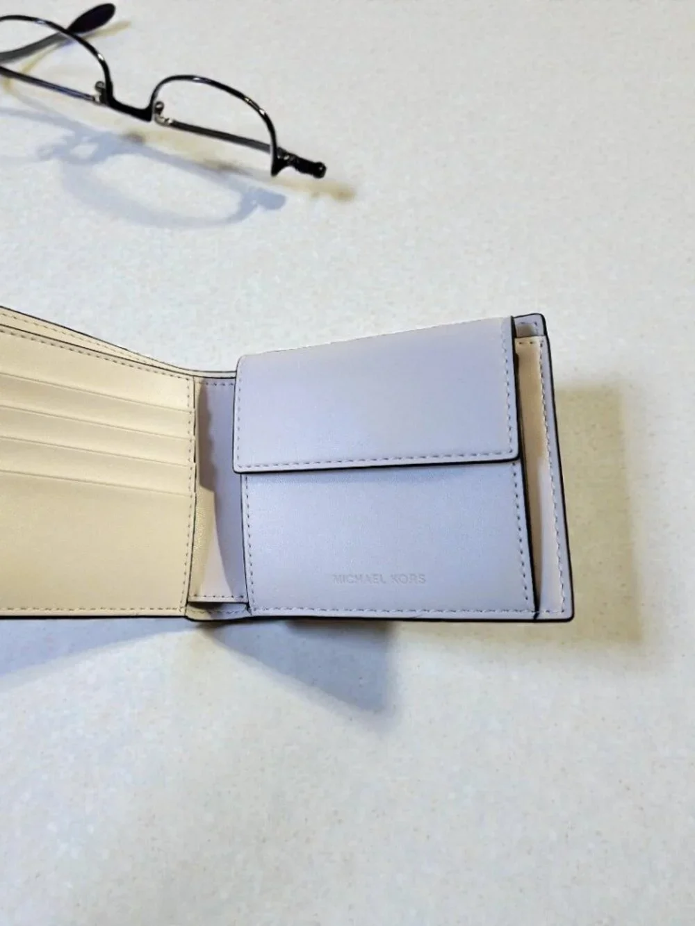 Michael Kors Black/White Cooper & Bright White Wallets w/Coin Pouch Bundle Set